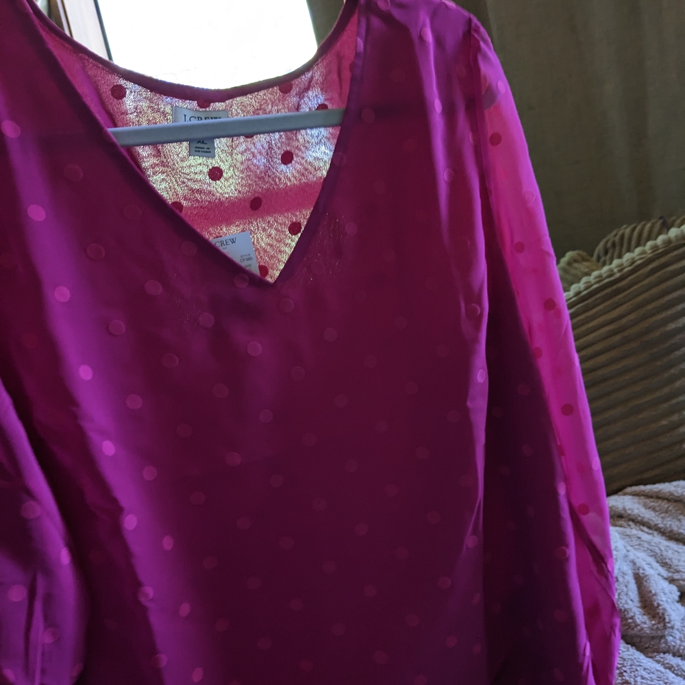 Pink Polka Dot Blouse